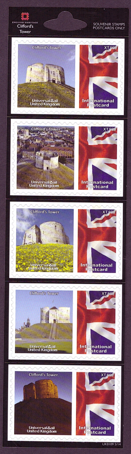 (image for) UK0109 Clifford's Tower Universal Mail Stamps Dated: 5/14